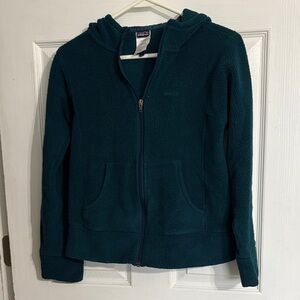 Patagonia Women’s Small Teal Fleece Zip-Up Hoodie